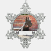 Wasserfarben-Gedenkstätte für Schottland und Blume Schneeflocken Zinn-Ornament (Vorderseite)