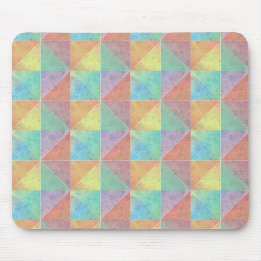 Wasserfarben gefülltes Dreieck geometrisches Muste Mousepad (Vorne)