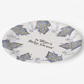 Wasserfarben-Geisterhaus Halloween-Fall-Papier-Pla Pappteller (Schrägansicht)