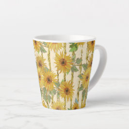 WASSERFARBEN-GELBE-SONNENBLUMEN MILCHTASSE