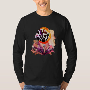 Wasserfarben gemalte Fische Tiefseelebewesen und R T-Shirt