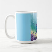 Wasserfarben gemalter Delfin Kaffeetasse (Links)