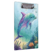 Wasserfarben gemalter Delfin Klemmbrett (Rechts)