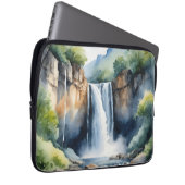 Wasserfarben gemalter Wasserfall Laptopschutzhülle (Vorne Rechts)