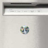 Wasserfarben gemalter Wasserfall Magnet (In Situ (Geschirrspüler))