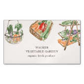 Wasserfarben-Gemüsegarten-Visitenkarte Magnetische Visitenkarte (Vorderseite)