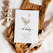 Wasserfarben-Gender-Babydusche Einladung