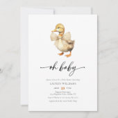 Wasserfarben-Gender-Neutral-Duck-Babydusche Einladung (Vorderseite)