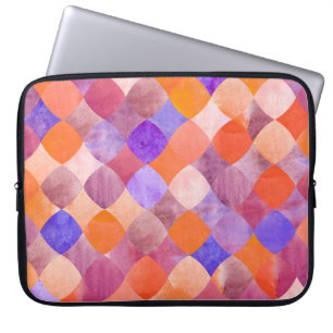 Wasserfarben geometrisch, arabische Fischwaagen. Laptopschutzhülle