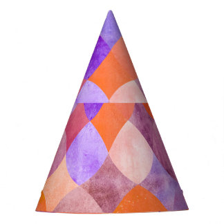 Wasserfarben geometrisch, arabische Fischwaagen. Partyhütchen