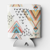 Wasserfarben Geometrisch Nahtlos: Tribal Style. Dosenkühler (Rückseite)