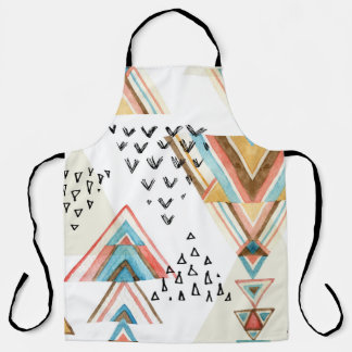 Wasserfarben Geometrisch Nahtlos: Tribal Style. Schürze
