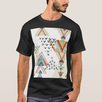 Wasserfarben Geometrisch Nahtlos: Tribal Style. T-Shirt