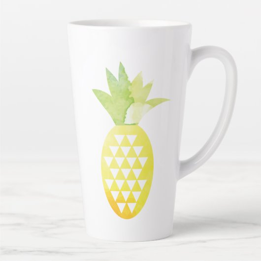 Wasserfarben Geometrische Ananas Milchtasse (Rechts)