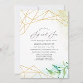 Wasserfarben Geometrische Seite und Siehe Einladung (Vorderseite)