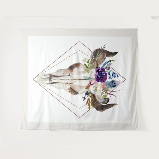 Wasserfarben, geometrischer Traumfängermöwe Wandteppich (Vorderseite (Horizontal))