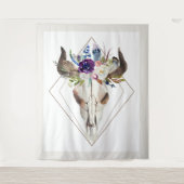 Wasserfarben, geometrischer Traumfängermöwe Wandteppich (Vorderseite)