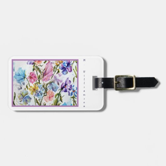 Wasserfarben Gepäckanhänger (Vorderseite horizontal)