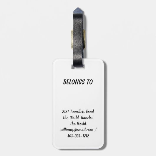 Wasserfarben Gepäckanhänger (Rückseite vertikal)