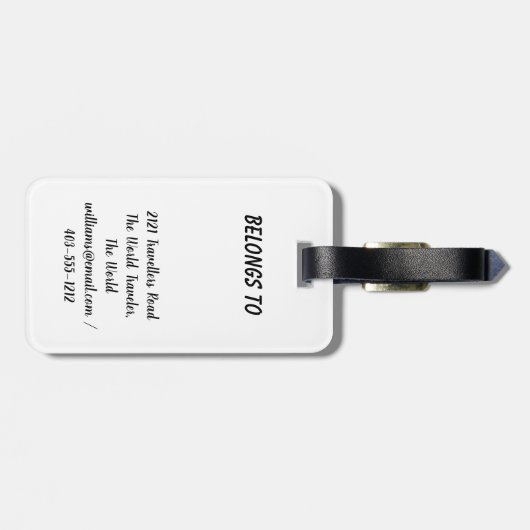 Wasserfarben Gepäckanhänger (Rückseite horizontal)