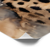 Wasserfarben Gepard Nr. 8 Poster (Ecke)