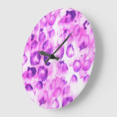 Wasserfarben-Geparde: Light Animal Print. Große Wanduhr (Winkel)