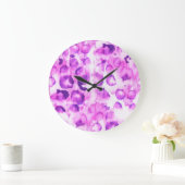 Wasserfarben-Geparde: Light Animal Print. Große Wanduhr (Zuhause)