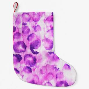 Wasserfarben-Geparde: Light Animal Print. Kleiner Weihnachtsstrumpf