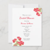 Wasserfarben Geranien 2 Einladung (Vorderseite)