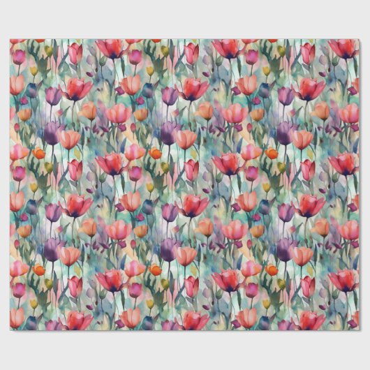 Wasserfarben Geschenkpapier (Flach)