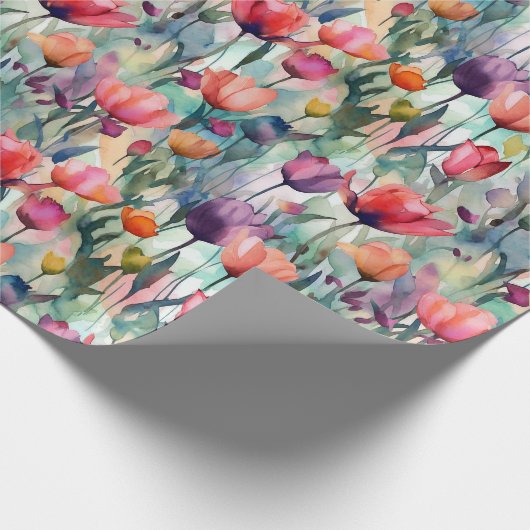 Wasserfarben Geschenkpapier (Ecke)