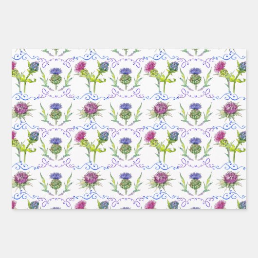 Wasserfarben Geschenkpapier Set (Vorderseite 3)