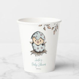 Wasserfarben-Geschlecht Neutral-Bird-Baby-Dusche Pappbecher