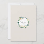 Wasserfarben Geschlecht neutrale Babydusche Weiße  Einladung (Rückseite)