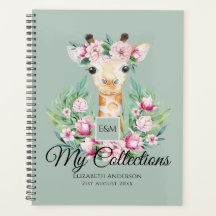 Wasserfarben GIRAFFE Boho Pink Blume Mädchen