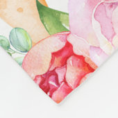 Wasserfarben Giraffe Floral Girl Personalisiert Fleecedecke (Ecke)