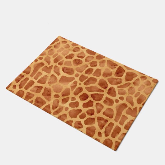 Wasserfarben-Giraffen-Druck Fußmatte (Schrägansicht)