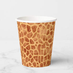 Wasserfarben-Giraffen-Druck Pappbecher