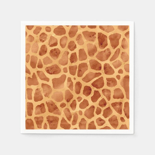 Wasserfarben-Giraffen-Druck Serviette (Vorderseite)