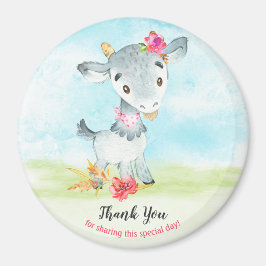 Wasserfarben Girl Goat Farm Vielen Dank Magnet