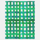 Wasserfarben-Gitter - grün Fleecedecke (Vorderseite)