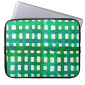 Wasserfarben-Gitter - grün Laptopschutzhülle (Vorderseite)