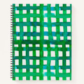 Wasserfarben-Gitter - grün Notizblock (Vorderseite)