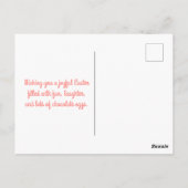 Wasserfarben glücklich Ostern Postkarte (Rückseite)