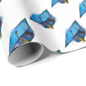 Wasserfarben-Graduierungskappe Geschenkpapier (Rolleneckpunkt)