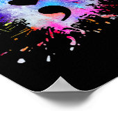 Wasserfarben-Grafik-Herz-Semikolon-Symbol Poster (Ecke)