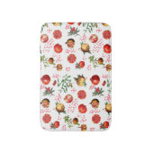 Wasserfarben Granatapfel Mittelmeerfruchtmuster Badematte (Vorderseite Vertikal)