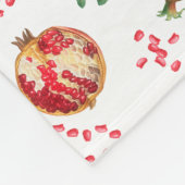 Wasserfarben Granatapfel Mittelmeerfruchtmuster Fleecedecke (Ecke)