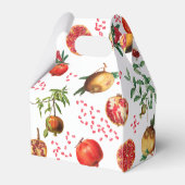 Wasserfarben Granatapfel Mittelmeerfruchtmuster Geschenkschachtel (Rückseite)