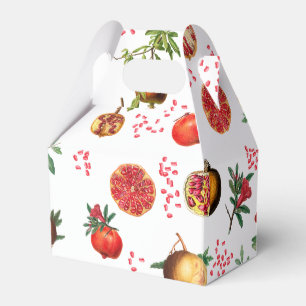Wasserfarben Granatapfel Mittelmeerfruchtmuster Geschenkschachtel